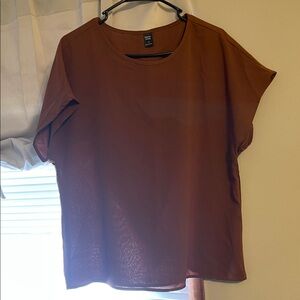 Women's Silky Rustic Orange/Brown Top